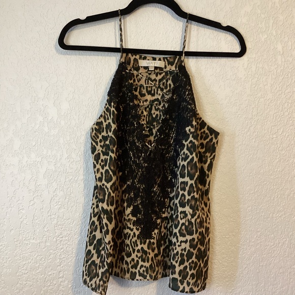 WAYF Animal Print Lace Up Tank - Picture 4 of 9